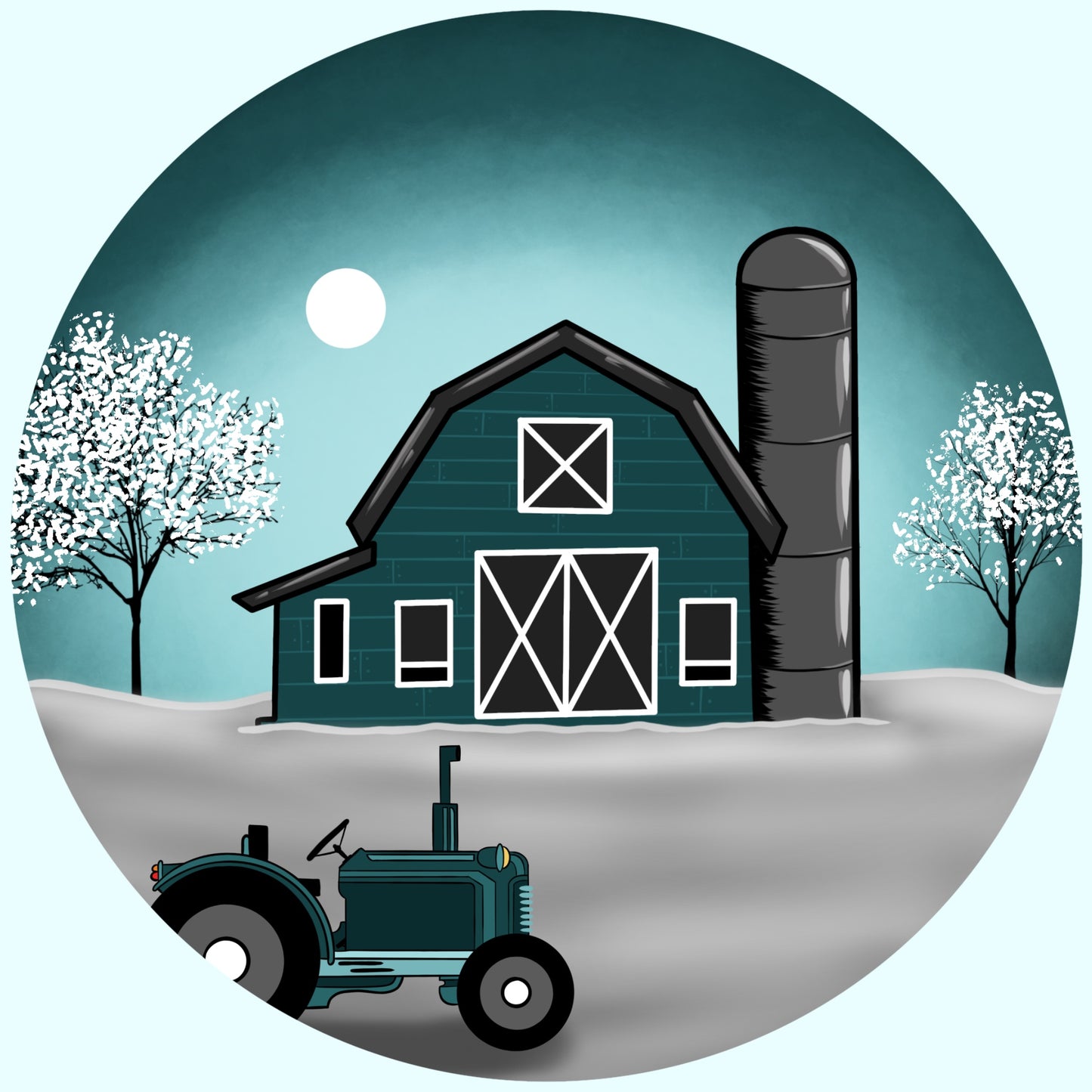 WINTER FARM- Print