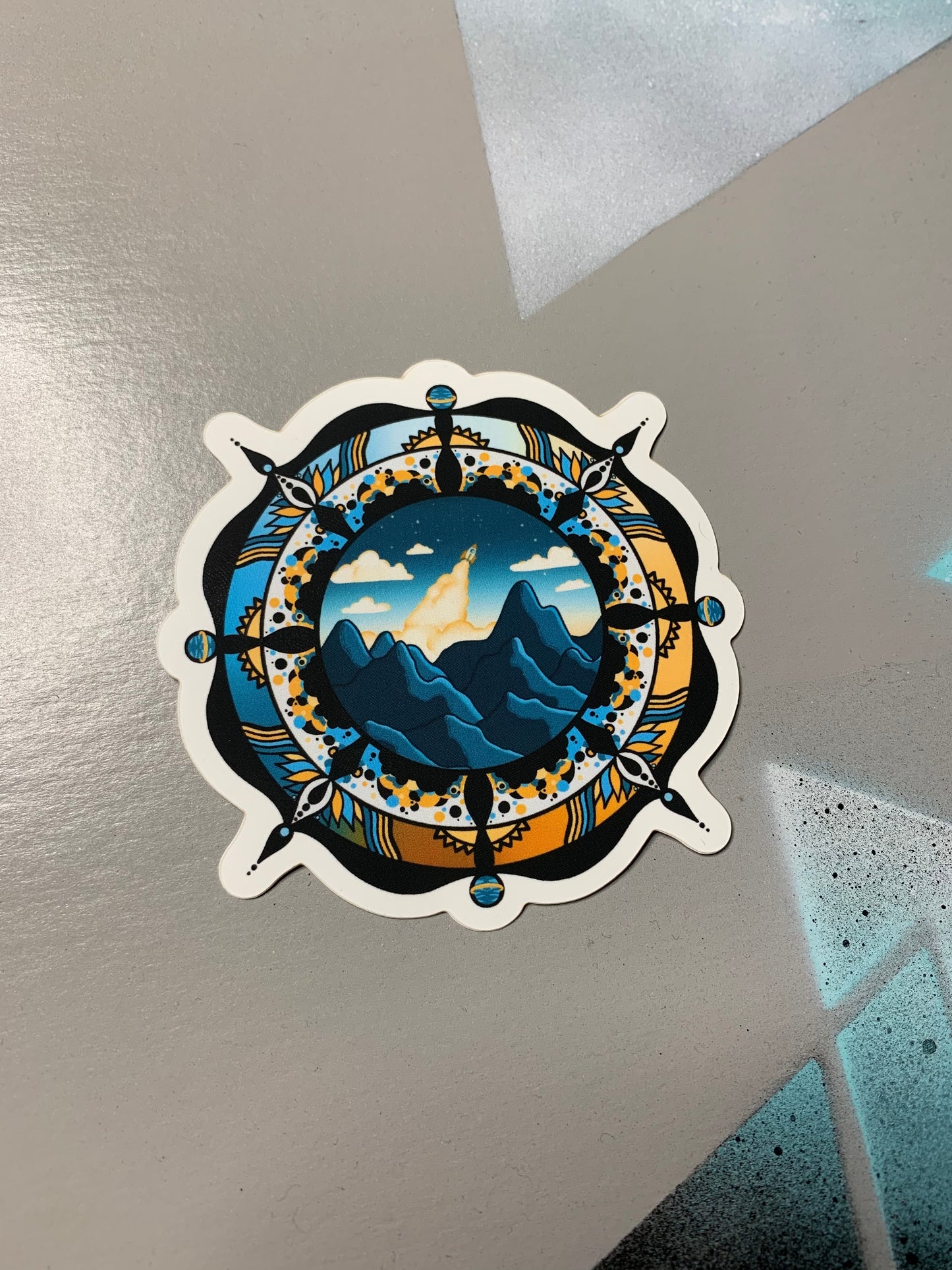 DESERT SPACE MANDALA - Sticker