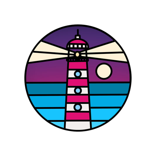 COLOR BLOCK LIGHTHOUSE - Sticker